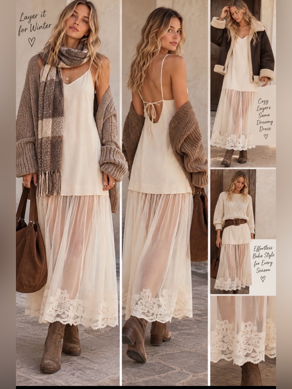 Anthropology Celandie M cream linen lace trim sheer bottom coastal maxi dress - Picture 2 of 16